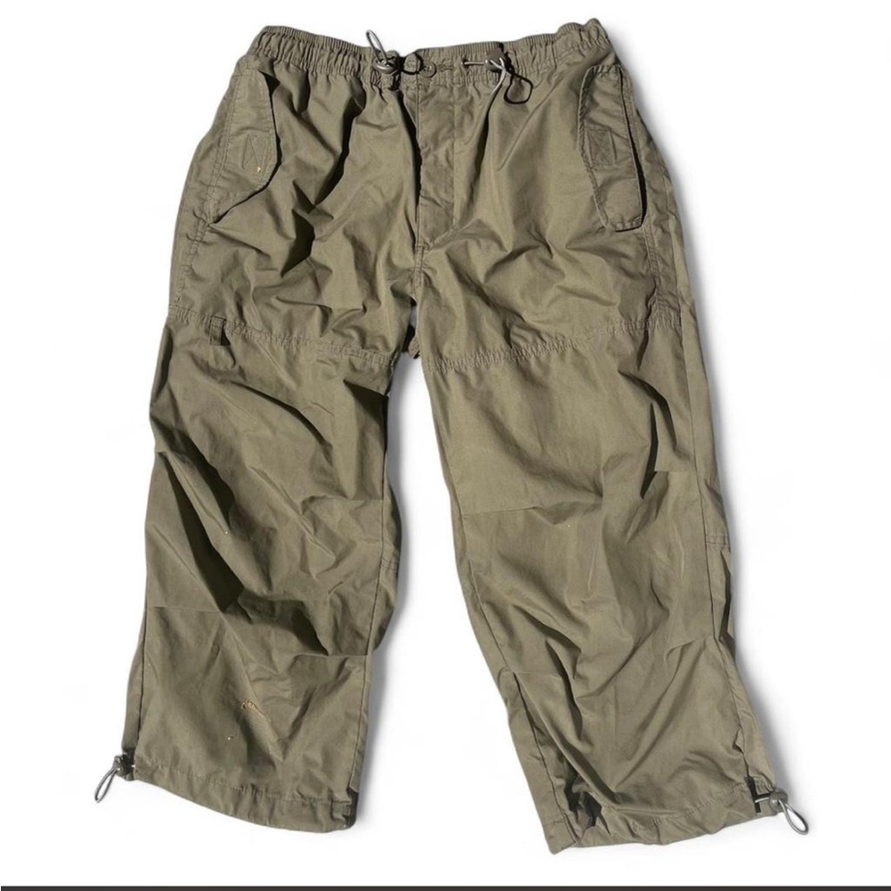 Olive Green Men's Cargo shorts - Casual Drawstring Waist